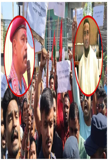 वडाध्यक्षलाई फंसाउन खोजेको भन्दै पर्साका एसपि बिरुद्ध प्रदर्शन